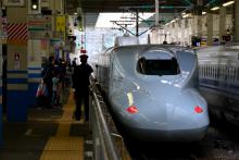Our Shinkansen is leaving Hiroshima