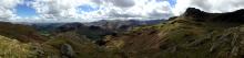 View over Windermere from Bowfell